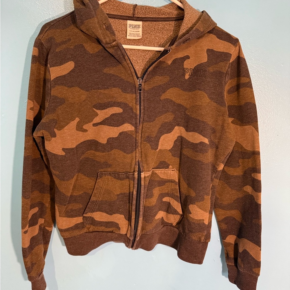 PINK Victoria's Secret Brown Fleece Hoodie